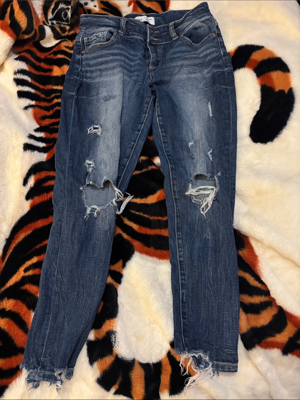 BKE Dark Blue Distressed Women’s Jeans